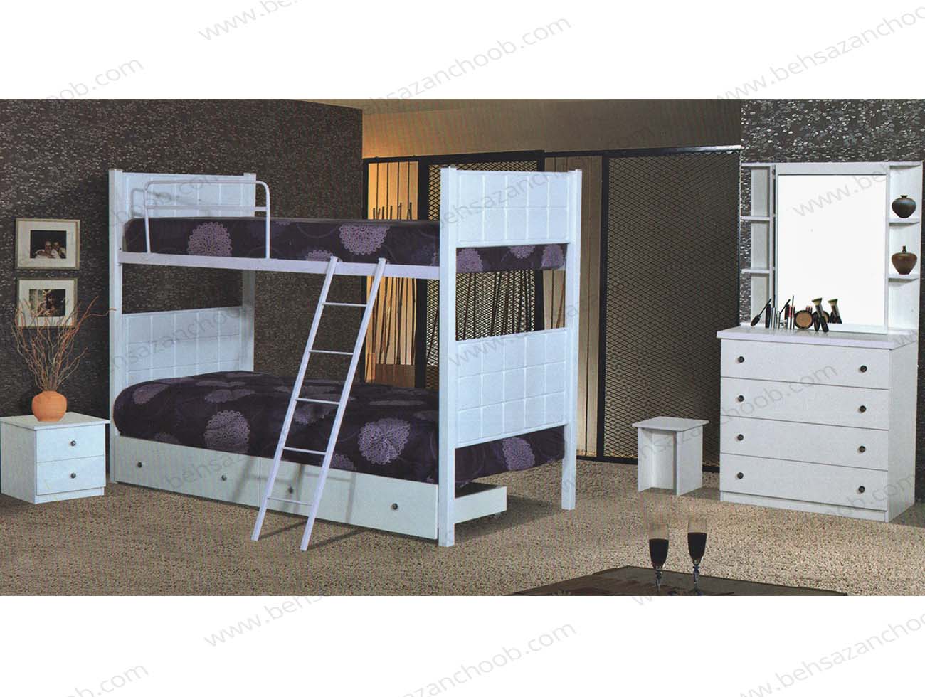 تخت خواب دوطبقه فرشته D 121